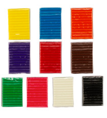 Pasta Pongo - panetto 50 gr - colori assortiti - Giotto - conf.10 pezzi Pasta Pongo - panetto 50 gr - colori assortiti - Giotto - conf.10 pezzi