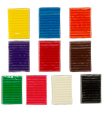 Pasta Pongo - panetto 50 gr - colori assortiti - Giotto - conf.10 pezzi Pasta Pongo - panetto 50 gr - colori assortiti - Giotto - conf.10 pezzi