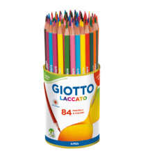 Pastelli - laccato - diametro mina 3,80 mm - colori assortiti - Giotto - barattolo 84 pezzi