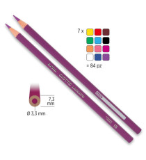 Pastelli - laccato - diametro mina 3,80 mm - colori assortiti - Giotto - barattolo 84 pezzi