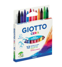 Pastelli a cera - lunghezza 90 mm - diametro 8,50 mm - colori assortiti - Giotto - conf. 12 pezzi Pastelli a cera - lunghezza 90 mm - diametro 8,50 mm - colori assortiti - Giotto - conf. 12 pezzi