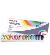 Pastelli a olio - lunghezza 60 mm - colori assortiti - Pentel - astuccio 25 pezzi Pastelli a olio - lunghezza 60 mm - colori assortiti - Pentel - astuccio 25 pezzi