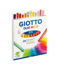 Pastelli a olio - lunghezza 70 mm - diametro11 mm - colori assortiti - Giotto - conf. 24 pezzi Pastelli a olio - lunghezza 70 mm - diametro11 mm - colori assortiti - Giotto - conf. 24 pezzi