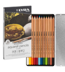 Pastelli Aquarell Rembrandt - 3,7 mm - colori assortiti - Lyra - astuccio metallo 12 pezzi Pastelli Aquarell Rembrandt - 3,7 mm - colori assortiti - Lyra - astuccio metallo 12 pezzi