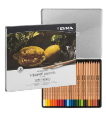Pastelli Aquarell Rembrandt - 3,7 mm - colori assortiti - Lyra - scatola metallo 24 pezzi Pastelli Aquarell Rembrandt - 3,7 mm - colori assortiti - Lyra - scatola metallo 24 pezzi
