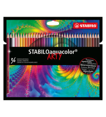Pastelli Arty Aquacolor - colori assortiti - Stabilo - astuccio 36 pezzi Pastelli Arty Aquacolor - colori assortiti - Stabilo - astuccio 36 pezzi