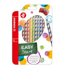 Pastelli colorati Easycolors - diametro mina 4,20 mm - per destrorsi - colori assortiti - Stabilo - astuccio 12 pezzi Pastelli colorati Easycolors - diametro mina 4,20 mm - per destrorsi - colori assortiti - Stabilo - astuccio 12 pezzi
