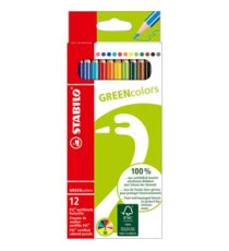 Pastelli colorati GreenColors - diametro mina 2,5 mm - Stabilo - astuccio 12 pezzi Pastelli colorati GreenColors - diametro mina 2,5 mm - Stabilo - astuccio 12 pezzi