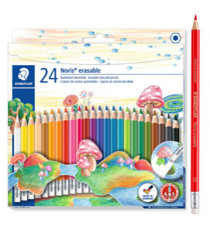 Pastelli colorati Noris cancellabile 144 50 - cancellabili - colori assortiti  - Staedtler - astuccio 24 pezzi