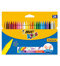 Pastelli colorati Plastidecor - plastica - colori assortiti - Bic - astuccio 24 colori Pastelli colorati Plastidecor - plastica - colori assortiti - Bic - astuccio 24 colori