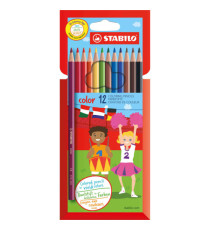 Pastelli colorati Stabilo Color - diametro mina 2,5 mm - colori assortiti - Stabilo - astuccio 12 pezzi Pastelli colorati Stabilo Color - diametro mina 2,5 mm - colori assortiti - Stabilo - astuccio 12 pezzi