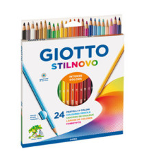 Pastelli colorati Stilnovo - diametro mina 3,3 mm - colori assortiti - Giotto - astuccio 24 pezzi Pastelli colorati Stilnovo - diametro mina 3,3 mm - colori assortiti - Giotto - astuccio 24 pezzi