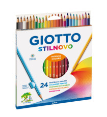Pastelli colorati Stilnovo - diametro mina 3,3 mm - colori assortiti - Giotto - astuccio 24 pezzi Pastelli colorati Stilnovo - diametro mina 3,3 mm - colori assortiti - Giotto - astuccio 24 pezzi
