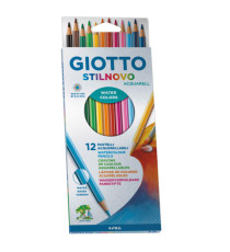 Pastelli colorati Stilnovo Acquarell - diametro mina 3,3 mm - Giotto - astuccio 12 pezzi Pastelli colorati Stilnovo Acquarell - diametro mina 3,3 mm - Giotto - astuccio 12 pezzi