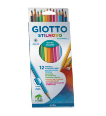 Pastelli colorati Stilnovo Acquarell - diametro mina 3,3 mm - Giotto - astuccio 12 pezzi Pastelli colorati Stilnovo Acquarell - diametro mina 3,3 mm - Giotto - astuccio 12 pezzi