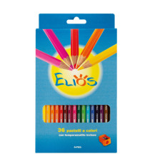 Pastelli Elios - mina 3 mm - con temperamatite - Fila - astuccio 36 pezzi Pastelli Elios - mina 3 mm - con temperamatite - Fila - astuccio 36 pezzi