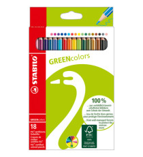 Pastelli GreenColors - diametro mina 2,5 mm - Stabilo - astuccio 18 pezzi