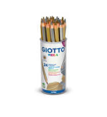 Pastelli Mega - diametro mina  5,5 mm - oro/argento - Giotto - barattolo 24 pezzi Pastelli Mega - diametro mina  5,5 mm - oro/argento - Giotto - barattolo 24 pezzi