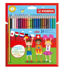 Pastelli Stabilo Color - diametro mina 2, 5 mm - Stabilo - astuccio 24 pezzi