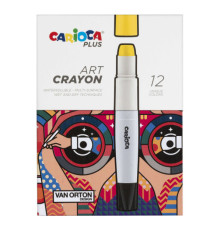 Pastello a cera Art Crayon - Ø 10 mm x 138 mm - colori assortiti - Carioca Plus - conf. 12 pezzi