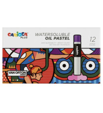 Pastello a olio - lunghezza 60 mm - colori assortiti - Carioca Plus - conf. 12 pezzi