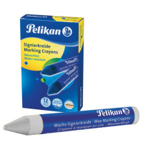 Pastello industriale 762 - bianco - Pelikan - scatola 12 pezzi