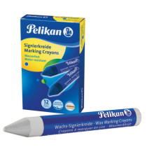 Pastello industriale 762 - bianco - Pelikan - scatola 12 pezzi