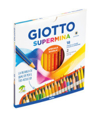 Pastello Supermina - mina 3,8 mm - Giotto - astuccio 18 pezzi
