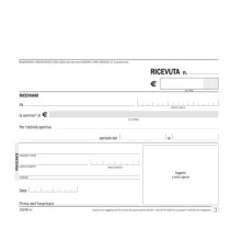 Blocco ricevute pagamento per attività sportive dilettantistiche - 50/50 copie autoricalcanti - 11,5 x 16,5 cm - DU1625 Blocco ricevute pagamento per attività sportive dilettantistiche - 50/50 copie autoricalcanti - 11,5 x 16,5 cm - DU1625