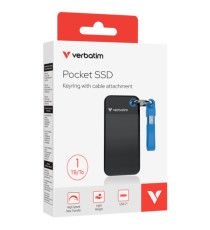 SSD Portatile Pocket USB 3.2 GEN 2 - 1 TB - Nero/Blu- Verbatim - 32191 SSD Portatile Pocket USB 3.2 GEN 2 - 1 TB - Nero/Blu- Verbatim - 32191