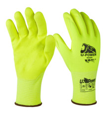 Guanti di protezione ICON - con polsino giallo - taglia 08 - giallo fluo - U-Power