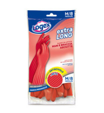 Guanti in lattice Extralong - taglia M - rosso - Logex Professional