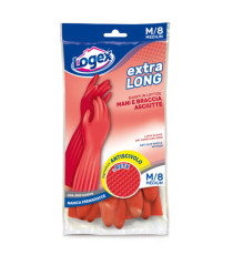Guanti in lattice Extralong - taglia M - rosso - Logex Professional