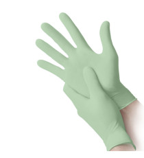 Guanti in nitrile bio - tg L - verde pastello - Reflexx - conf. 100 pezzi Guanti in nitrile bio - tg L - verde pastello - Reflexx - conf. 100 pezzi