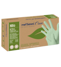 Guanti in nitrile bio - tg M - verde pastello - Reflexx - conf. 100 pezzi Guanti in nitrile bio - tg M - verde pastello - Reflexx - conf. 100 pezzi