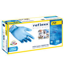Guanti in nitrile foodline R72 - tg M - azzurro - Reflexx - conf. 100 pezzi