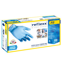 Guanti in nitrile foodline R72 - tg S - azzurro - Reflexx - conf. 100 pezzi Guanti in nitrile foodline R72 - tg S - azzurro - Reflexx - conf. 100 pezzi