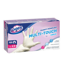 Guanti monouso - in vinile non talcato - tg. S/M - Logex Professional - conf. 100 pezzi