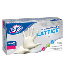 Guanti monouso in lattice - tg. L - Logex Professional - scatola 100 pezzi