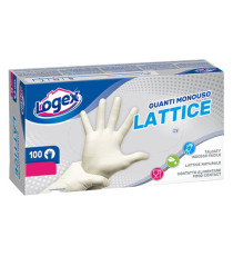 Guanti monouso in lattice - tg. L - Logex Professional - scatola 100 pezzi