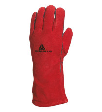 Guanti per saldatori CA515R - pelle crosta di bovino - taglia 10 - rosso - Deltaplus Guanti per saldatori CA515R - pelle crosta di bovino - taglia 10 - rosso - Deltaplus