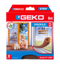 Guarnizione adesiva per isolamento STRIP - fessura 2-5,5 mm - 9 x 6 mm x 6 m - gomma - marrone - Geko