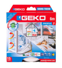 Guarnizione adesiva per l’isolamento di porte e finestre SOUND-THERM - fessura 1-4 mm - 6 m - bianco - Geko