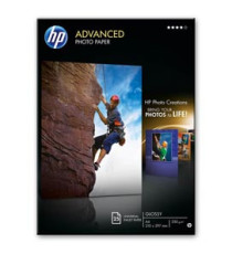 Hp - Carta fotografica originale lucida Hp Advanced Photo Paper 25 Fogli - A4 - 210 x 297 mm - Q5456A Hp - Carta fotografica originale lucida Hp Advanced Photo Paper 25 Fogli - A4 - 210 x 297 mm - Q5456A