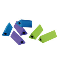 Impugnatura per matite - triangolare - gomma - colori assoertiti - Ikona+ - conf. 6 pezzi Impugnatura per matite - triangolare - gomma - colori assoertiti - Ikona+ - conf. 6 pezzi