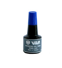 Inchiostro per cuscinetti - a base alcool - 30 gr - blu - Viva