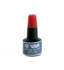 Inchiostro per cuscinetti - a base alcool - 30 gr - rosso - Viva