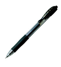 Penna roller gel scatto G-2+ - punta 0,7 mm - 12 refill inclusi - nero - Pilot - conf. 12 pezzi