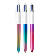Penna sfera a scatto 4 colori Gradient - 1.0 mm - Bic - conf. 12 pezzi Penna sfera a scatto 4 colori Gradient - 1.0 mm - Bic - conf. 12 pezzi