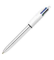 Penna sfera scatto multifunzione 4 Colours Shine - punta 1,0 mm - fusto colori assortiti - Bic - scatola 12 pezzi